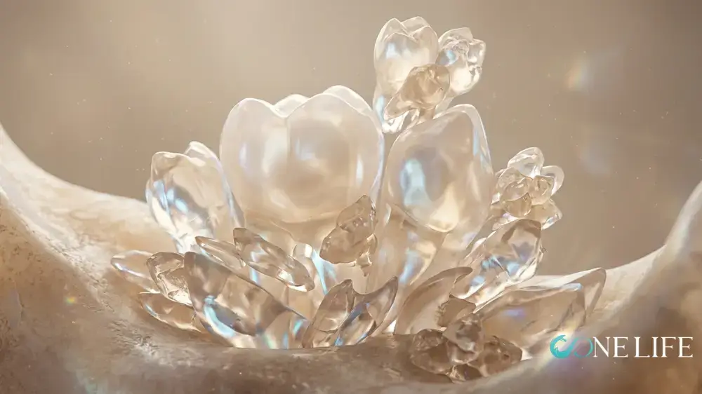 Artistic illustration of hyperdontia showing supernumerary teeth growing as if they were crystals